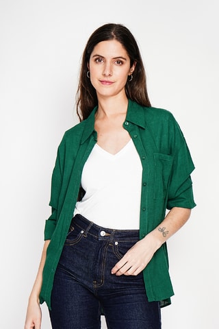 Linnen Blouse - Blauw