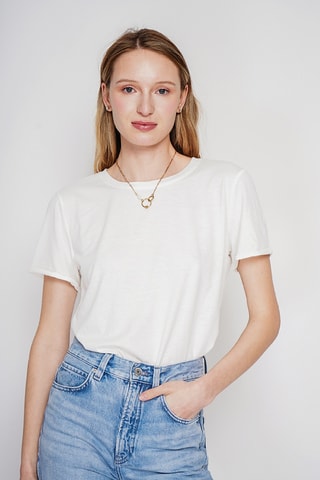 Linnen T-shirt - Wit