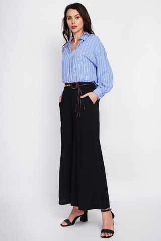 Linnen Tuniek - Zwart, blauw en wit