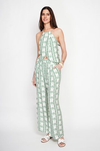 Top portefeuille en lin - Vert