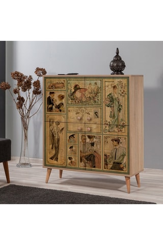 Meuble de rangement 4 portes  - 95 x 111 x 36 cm