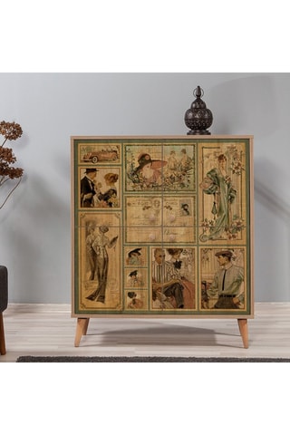 Meuble de rangement 4 portes  - 95 x 111 x 36 cm