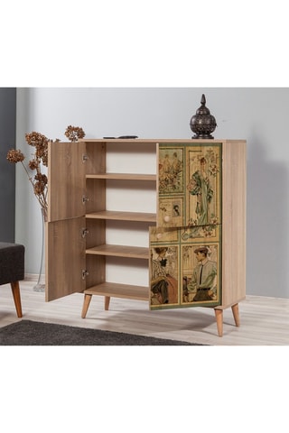 Meuble de rangement 4 portes  - 95 x 111 x 36 cm