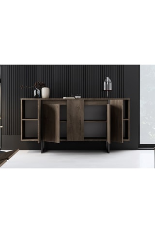 Buffet en noyer - 160 x 35 x 80 cm