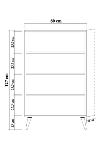 Armoire 2 portes  - 80 x 127 x 36 cm
