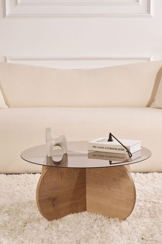 Table basse en verre - 75 x 35 cm