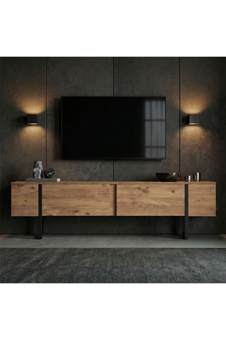 Meuble TV 2 abattants - 180 x 30 x 50,5 cm