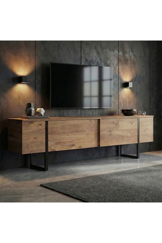 Meuble TV 2 abattants - 180 x 30 x 50,5 cm