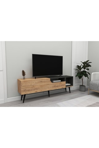 Meuble TV 2 abattants Alba - 150 x 49,6 x 29,6 cm