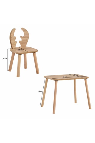 Ensemble table et chaises enfant - 50 x 60 x 45 cm