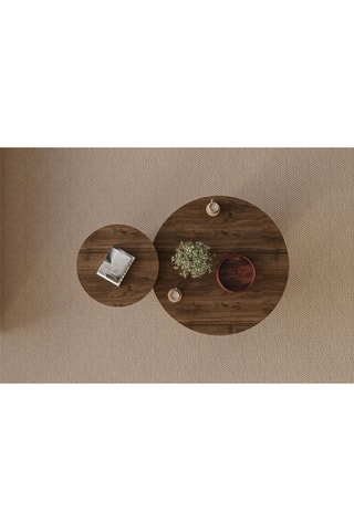 2 Tables basses rondes - 70 x 40 cm et 40 x 47 cm