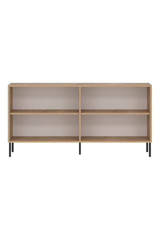 Buffet 4 portes Evolet - Sapphire Oak - 150 x 36 x 75 cm