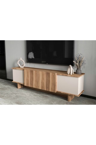 Meuble TV 4 portes Diana - 180 x 50 x 33 cm