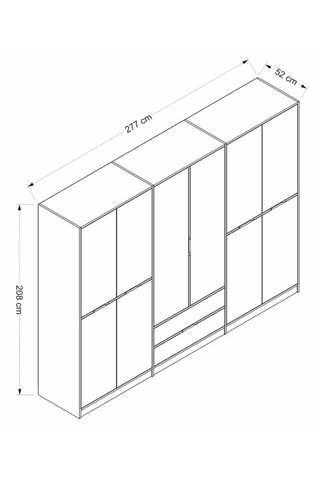 Armoire 10 portes - 277 x 208 x 52 cm