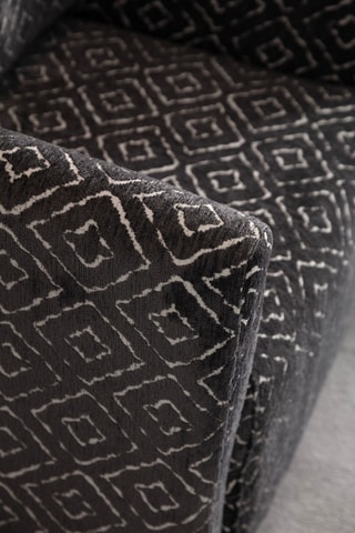 Fauteuil en bois - Noir - En tissu structuré