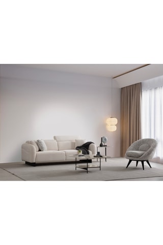 Fauteuil en bois - Gris - En polyester