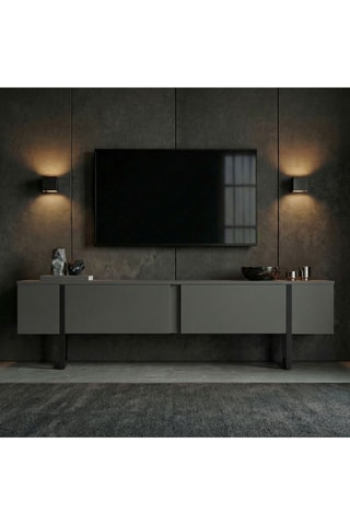 Meuble TV 2 abattants - 180 x 50 x 30 cm