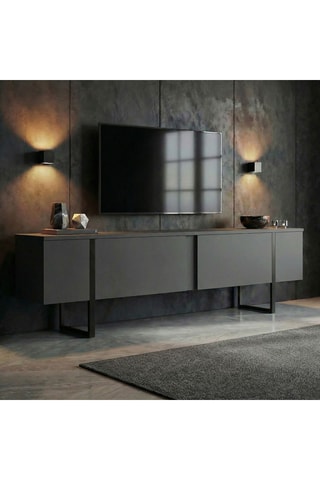 Meuble TV 2 abattants - 180 x 50 x 30 cm