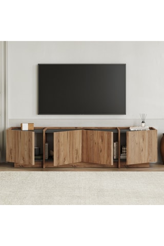 Meuble TV 4 portes - 180 x 46,2 x 35 cm