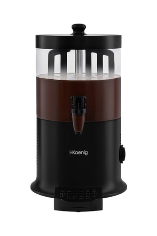 Roestvrijstalen warme chocolademelkdispenser - 6 l - Zwart