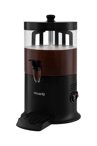 Roestvrijstalen warme chocolademelkdispenser - 6 l - Zwart