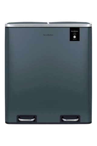 Roestvrijstalen Pedaalemmer 2 Compartimenten - 60 l