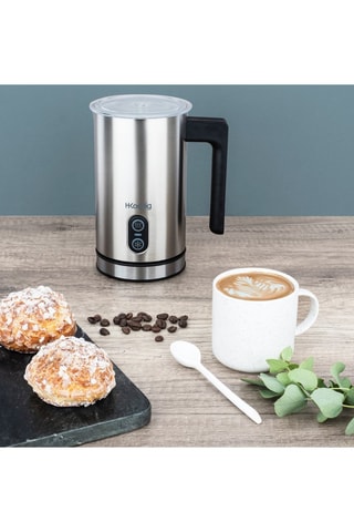 Elektrische Melkopschuimer - 0,24 l - Zilverkleurig en zwart