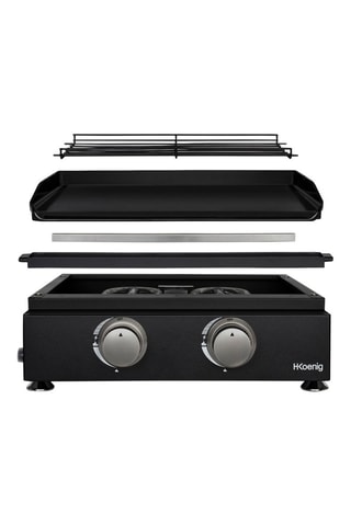 Plancha op gas - 2 branders