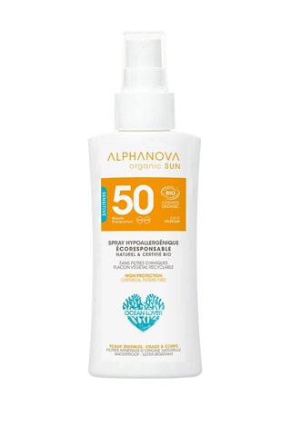 Spray solaire bio SPF50 Hypoallergénique - Peaux sensibles - 90 ml