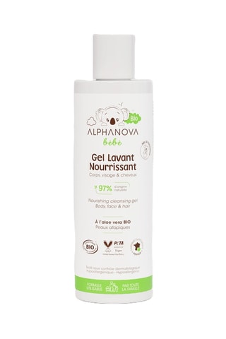 Gel lavant nourrissant bio Alphanova bébé - Cheveux fins - 200 ml