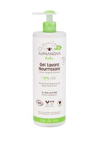 Gel lavant nourrissant bio Alphanova bébé - Cheveux fins - 400 ml