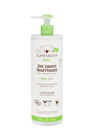 Gel lavant nourrissant bio Alphanova bébé - Cheveux fins - 400 ml