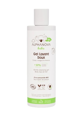 Gel lavant doux bio Alphanova bébé - Cheveux fins - 200 ml