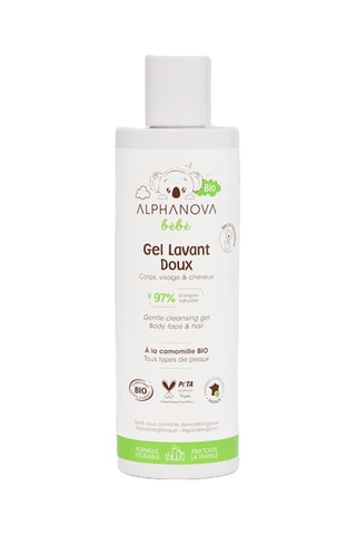 Gel lavant doux bio Alphanova bébé - Cheveux fins - 200 ml