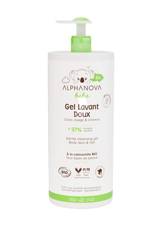 Gel lavant doux bio Alphanova bébé - Cheveux fins - 1 l