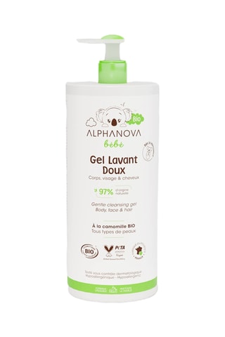 Gel lavant doux bio Alphanova bébé - Cheveux fins - 1 l