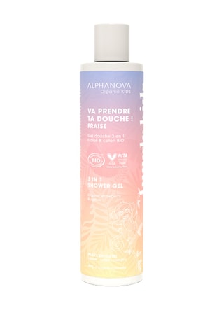Gel douche bio Alphanova kids - Fraise - Peaux délicates - 250 ml