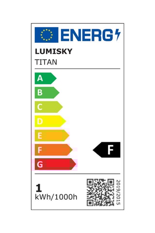 Luce LED Titan - 20 W - Grigio - 12 h di autonomia - Classe F