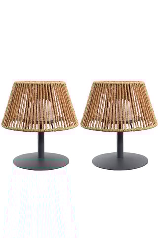 2 lampade da tavolo LED Raffy - 1 W - Beige - 8 h di autonomia - Classe G