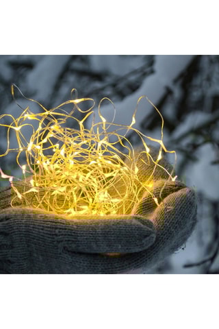 2 decorazioni a energia solare skinny 100 LED Skinny - Dorato - 11,9 m