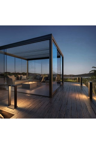 Palo a energia solare in alluminio AXIS MAXI Nero H65cm