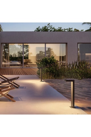 Palo a energia solare in alluminio ALA MINI Nero H40cm