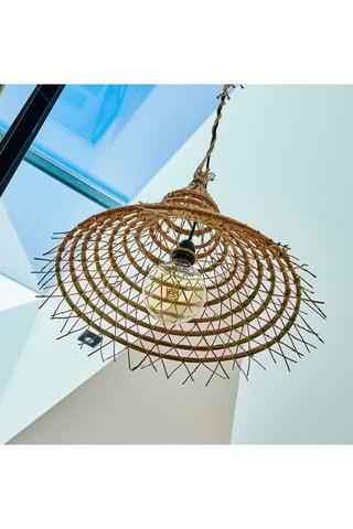 Lampadario con cavo da esterno in fibra di palma da dattero Gaia - 44 cm IP64