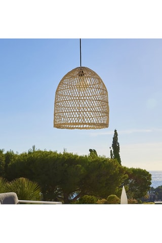 Lampadario con cavo da esterno in rattan Paulo - 45 cm