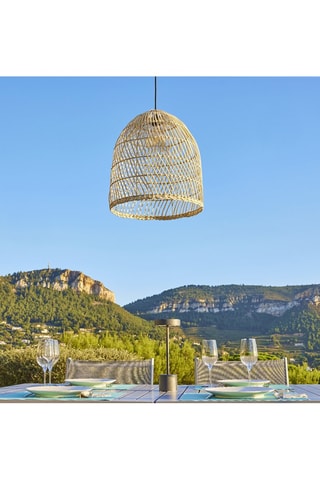 Lampadario con cavo da esterno in rattan Paulo - 45 cm