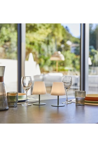 2 lampade da tavolo senza fili LED Twins Bohème. - Verde