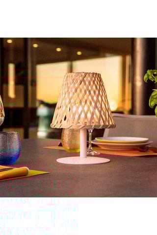 Lampada da comodino in bambù Ibiza - Grigio - 1 W