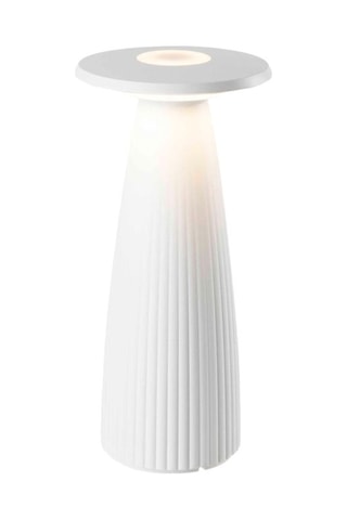 Lampada da tavolo senza cavo in vaso FLORA Bianco H20cm