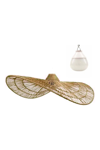 Lampadario con cavo da esterno in rattan Merida Outdoor Cable - 48 cm-IP64