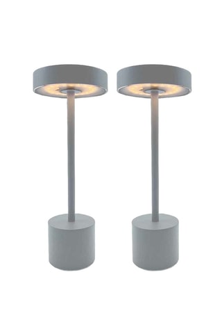 2 lampade da tavolo LED Roby - 2 W - Grigio - 50 h di autonomia - Classe E